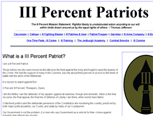 Tablet Screenshot of iiipercentpatriots.com